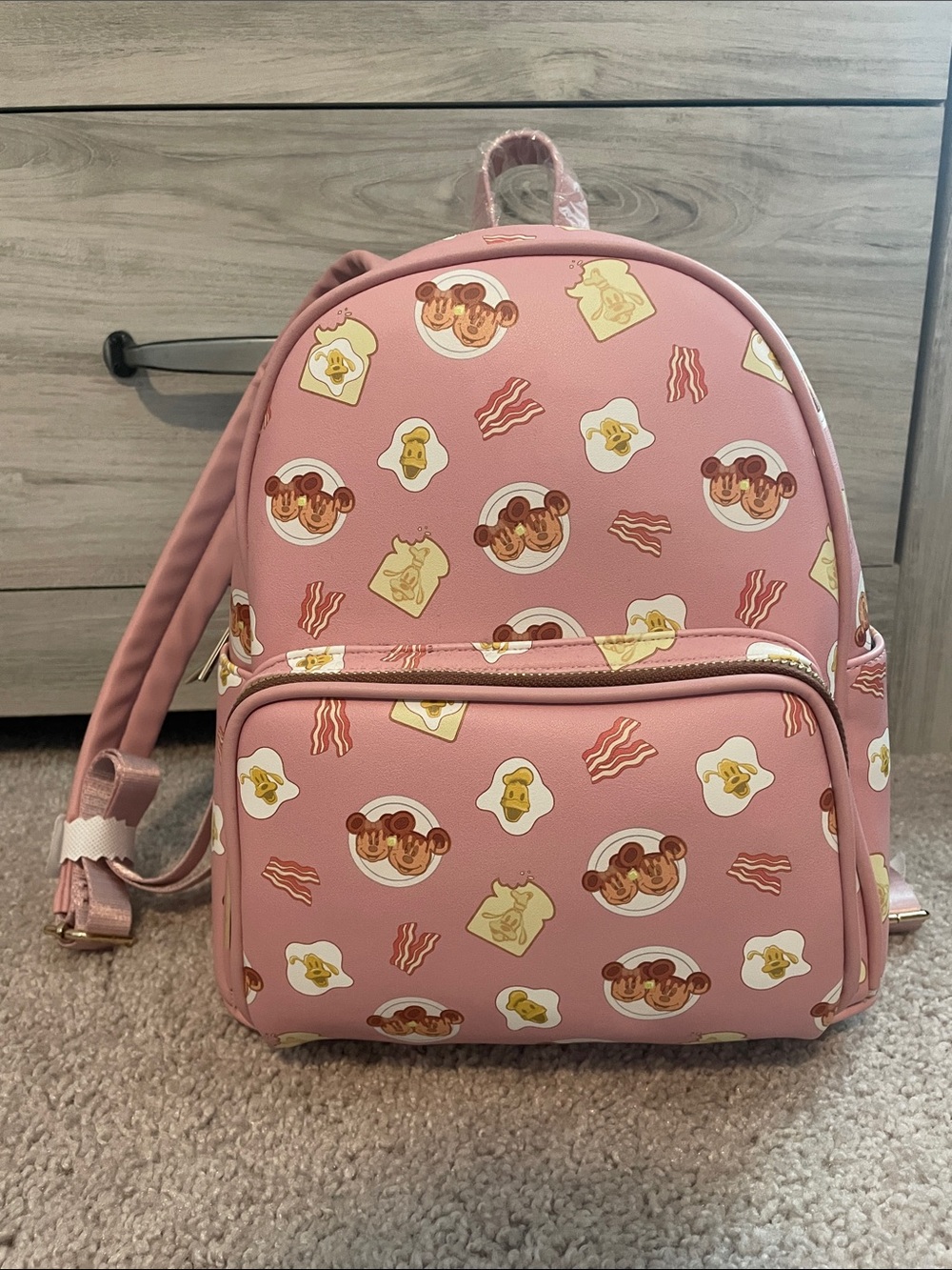 NWT Danielle Nicole Mickey waffle breakfast mini backpack